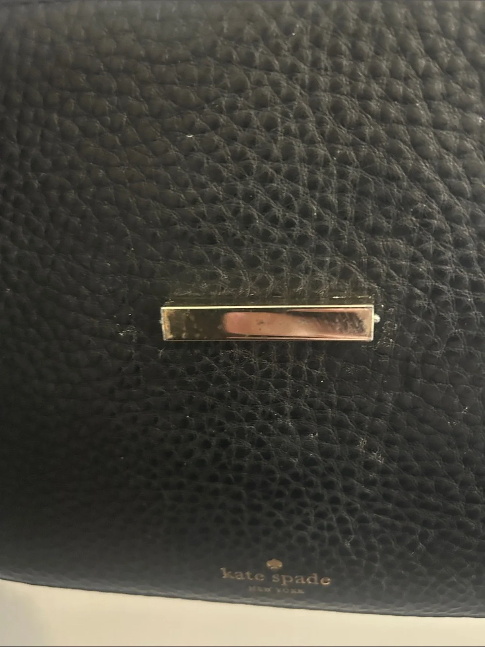 kate spade Black Pebbled Leather Satchel with Top Handle